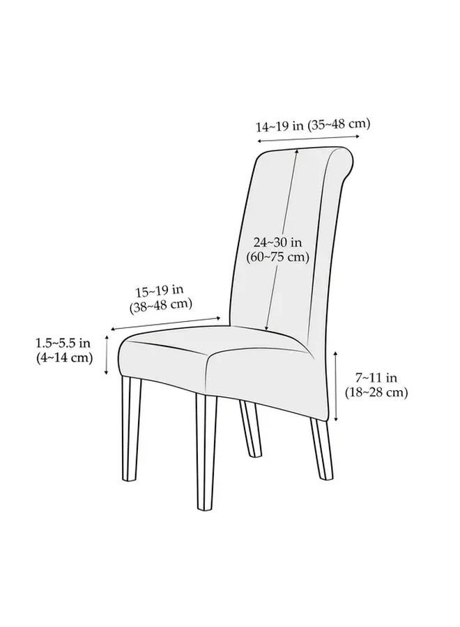 4pcs Grass Green Spandex Leaf Jacquard High Back Dining Chair Covers Machine Washable - Image 3